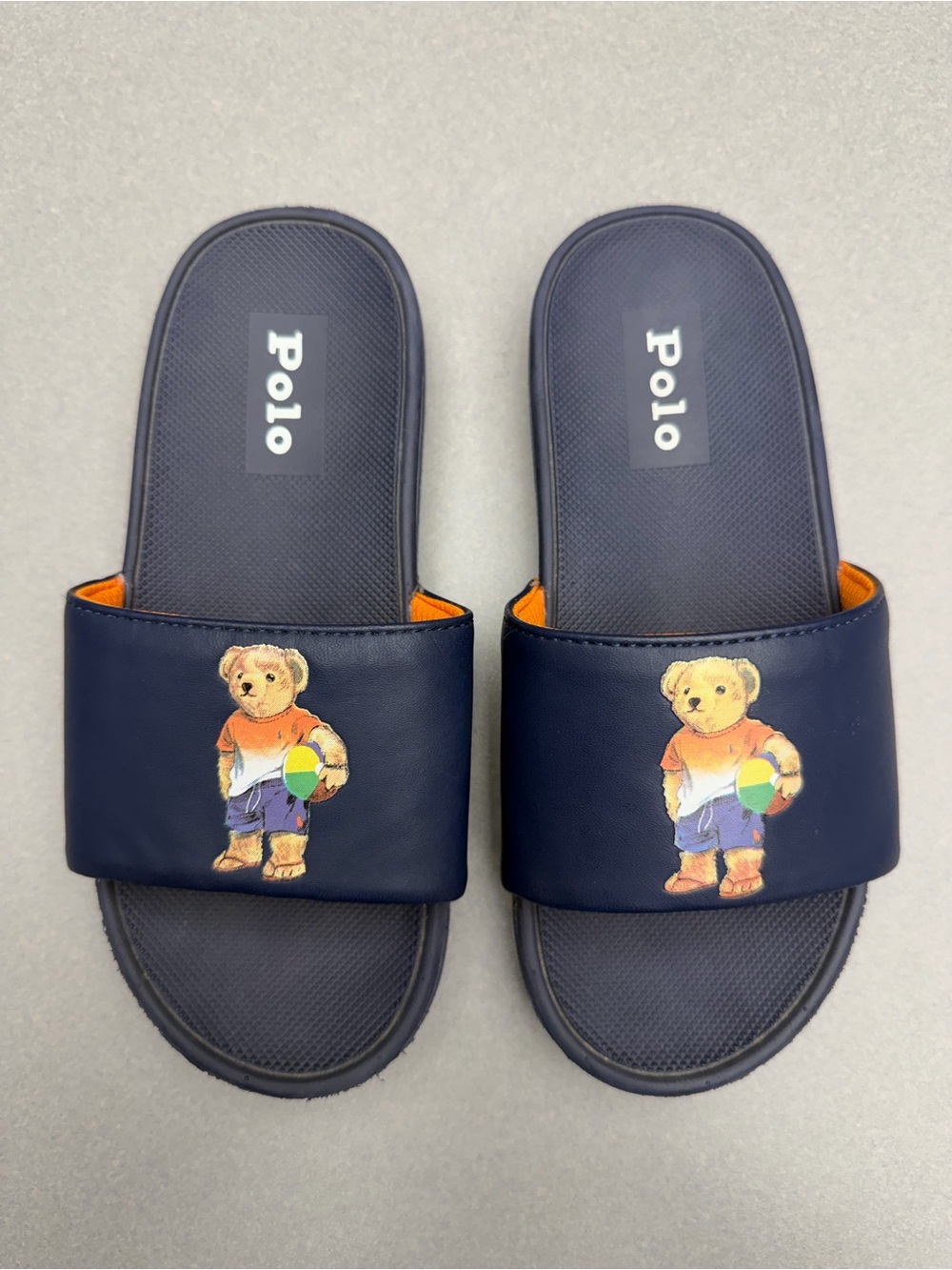 Kids Polo Ralph Lauren Polo Bear Slides 1Y